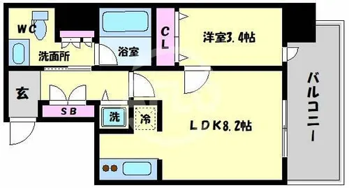 PHOENIX北堀江【10階】の間取り