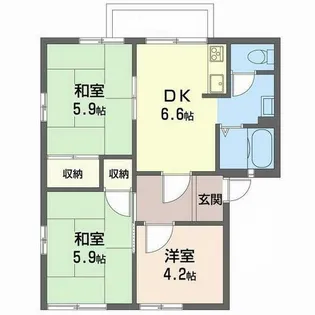 フレグランスロゼ【0206号室】の間取り