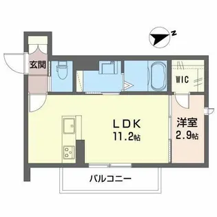 ベレオ鷺ノ森【0205号室】の間取り