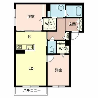 シャーメゾンシャルム磯上【0201号室】の間取り