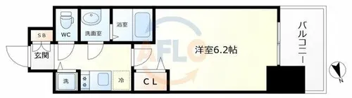 ララプレイス梅田西イルミナーレ【4階】の間取り