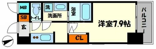 La Douceur西天満【4階】の間取り