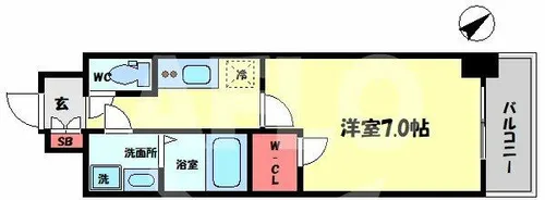 La Douceur西天満【3階】の間取り