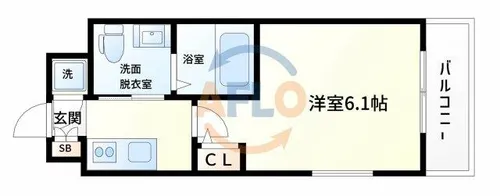 エスリード福島WEST【8階】の間取り
