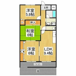 サントルドゥヴィラージュ【1階】の間取り