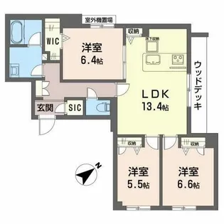 シャーメゾン リジエール ノース【1階】の間取り