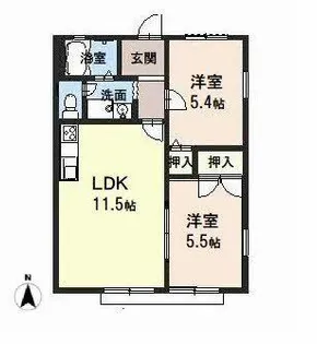 フレグランスガーデン【A101号室】の間取り