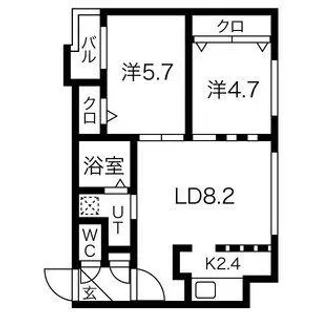 Norte15 (ノルテ15)【4階】の間取り