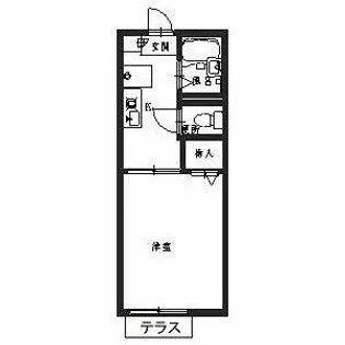 ドルチェ若宮【0105号室】の間取り