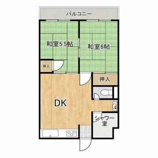 夕陽丘コーポ【3階】の間取り