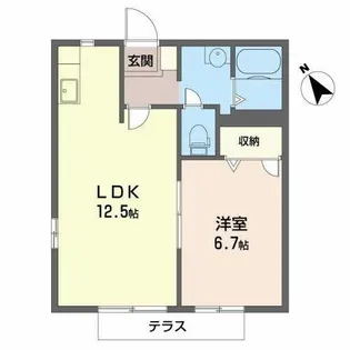 ルビナス【0103号室】の間取り