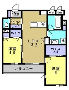 ベル アントレ西宮【2階】の間取り