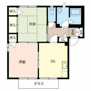 ハイツまつい【0101号室】の間取り