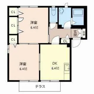 ハイツまつい【0101号室】の間取り
