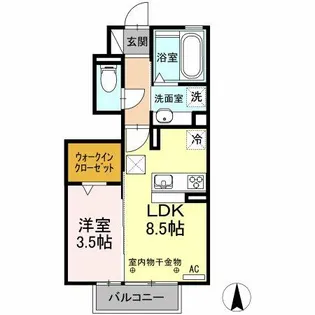 E・LAVIE 木曽川【1階】の間取り