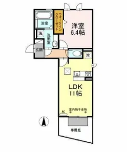 エスポワールHug【1階】の間取り