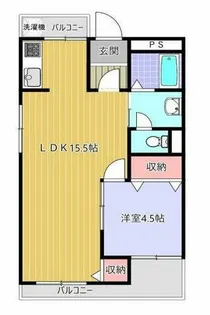 長野コーポB棟【1階】の間取り