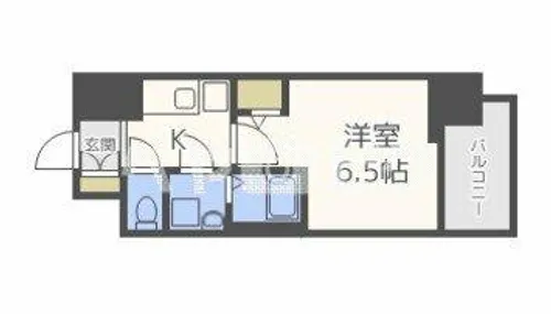 エスリード大阪城南グランデュクス【307号室】の間取り