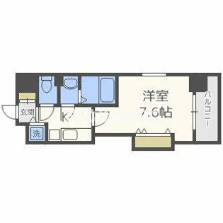 Luxe玉造Ⅱ【204号室】の間取り