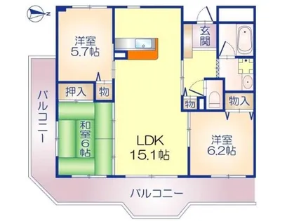 リヴェール春日【3階】の間取り