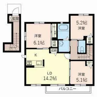 シーサイドビラV【0203号室】の間取り