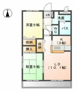 ひまわり【1階】の間取り