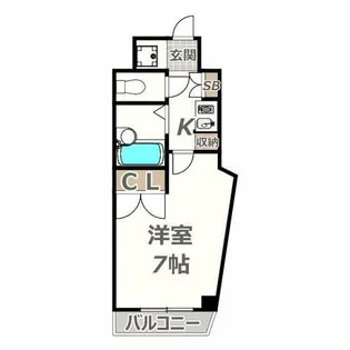 エストゥディオ アヴァンサル【1402号室】の間取り