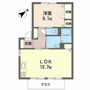 アイクスコートE【0111号室】の間取り