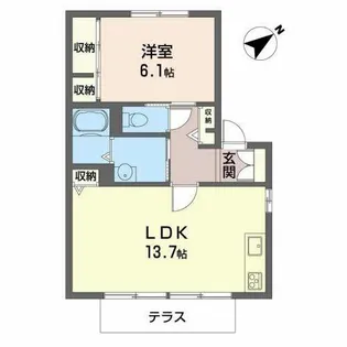アイクスコートE【0112号室】の間取り