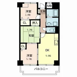 シルクステージ【0303号室】の間取り