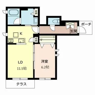 サザンクロス【0101号室】の間取り