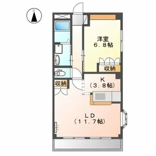 レジデンス T’M【2階】の間取り