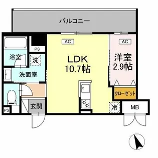 ヴィラ トルチュ東刈谷【4階】の間取り