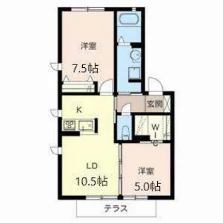 wood II【0103号室】の間取り