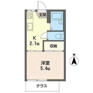 フレグランス北野【0106号室】の間取り