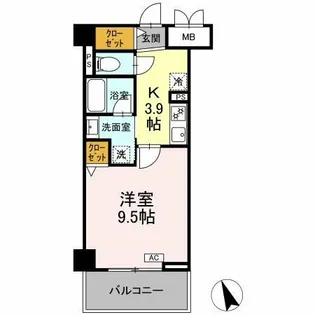 ヴィラ トルチュ東刈谷【2階】の間取り