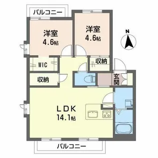 ガーデンハイツ花園【0208号室】の間取り
