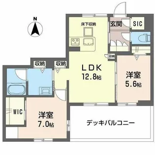 シャーメゾン 清風【0102号室】の間取り