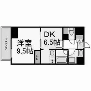 ディアコート白川【6階】の間取り