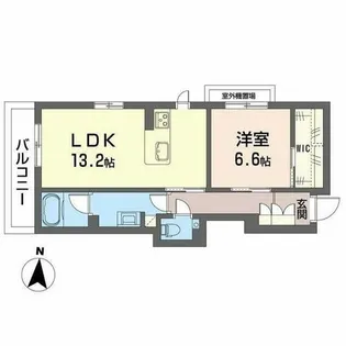 シャーメゾン 西ノ京【0205号室】の間取り