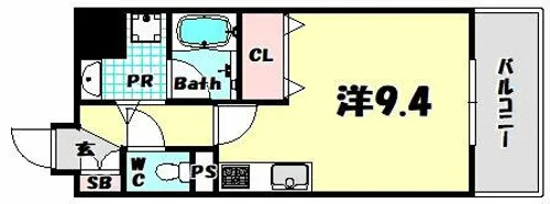 サンクラッソ三ノ宮加納町【3階】の間取り