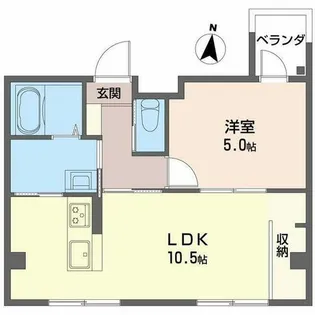 メゾンこやま北棟【4階】の間取り