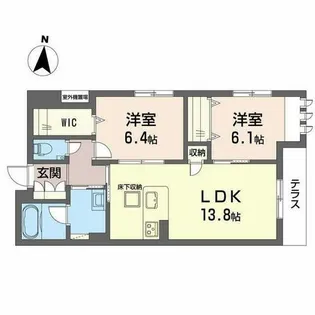 シャーメゾン 西ノ京【1階】の間取り