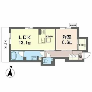 シャーメゾン 西ノ京【1階】の間取り