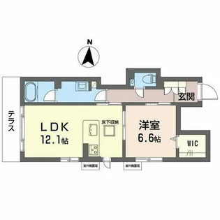 シャーメゾン 西ノ京【1階】の間取り