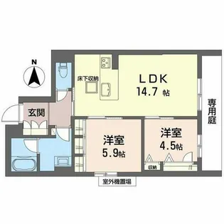 ヴェスプッチ 二条城【0101号室】の間取り