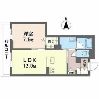 ヴェスプッチ 二条城【0203号室】の間取り