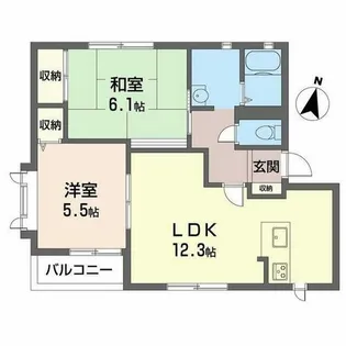 OUEST SEIZE【0201号室】の間取り