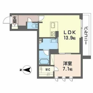 シャーメゾン 太秦天神川【2階】の間取り