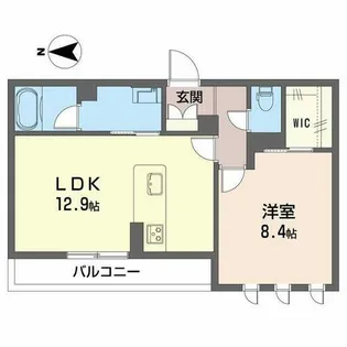 シャーメゾン 太秦天神川【0206号室】の間取り